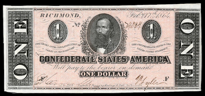 CLAIRBONES Confederate $1 bill