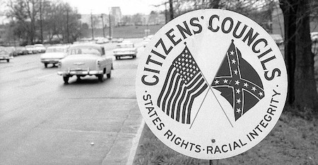 William J. “Bill” Simmons, who ran the racist Citizens’ Council for years in Jackson, worked with scientific racists nationally to keep schools segregated and Black schools underfunded. He spread fake “science” that Black children were inferior to white kids to keep segregation in place. Photo courtesy Associated Press 