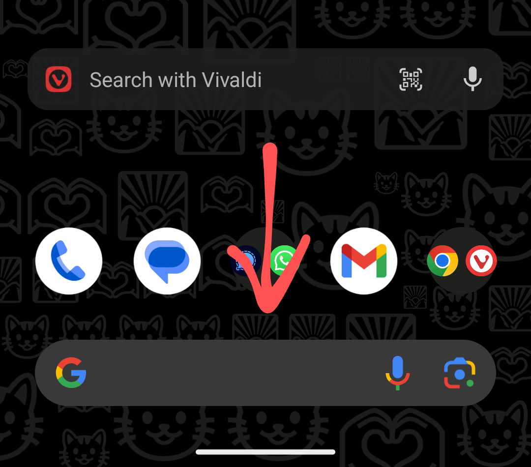 Vivaldi Widget on Home Screen should replace Pixel Launcher